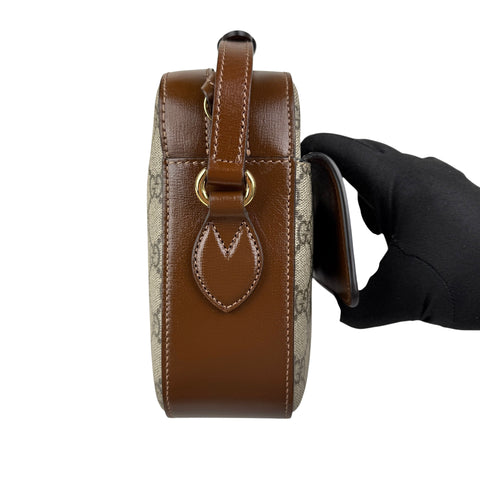 Gucci 1955 Horsebit Gg Supreme Shoulder Bag