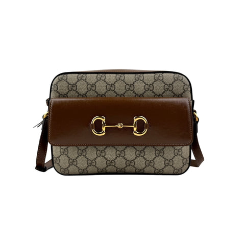 Gucci 1955 Horsebit Gg Supreme Shoulder Bag