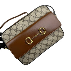 Gucci 1955 Horsebit GG Supreme Shoulder Bag