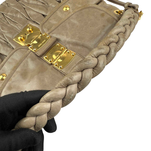 Miu Miu Matelasse Leather handbag