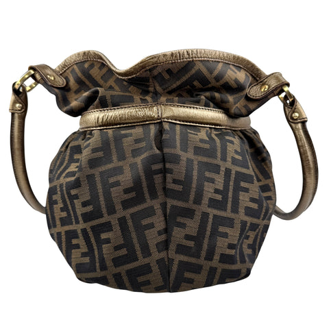 Fendi Zucca Charm Brown Tote Bag