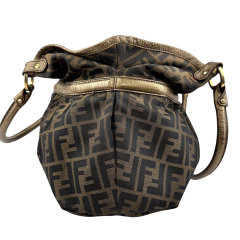Fendi Zucca Charm Brown Tote Bag