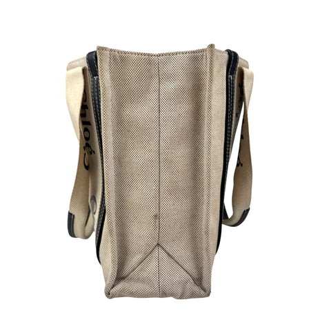 Chloé Woody tote bag in linen