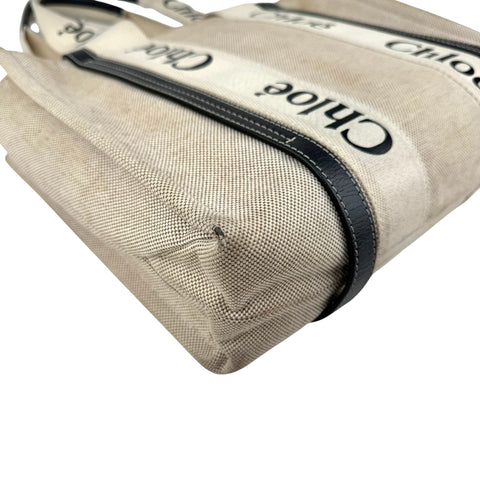 Chloé Woody tote bag in linen