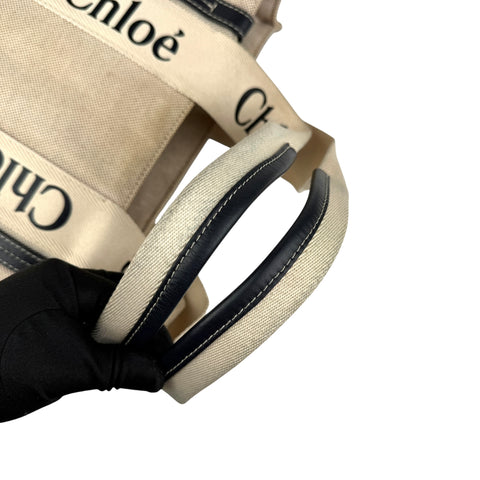 Chloé Woody tote bag in linen