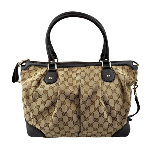 Pre-owned gucci-2way-shoulder-tote-bag-women back view