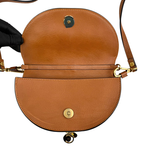 Pre-owned chloe-tan-leather-small-nile-bracelet-minaudiere