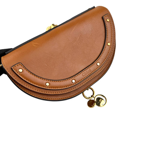 Pre-owned chloe-tan-leather-small-nile-bracelet-minaudiere