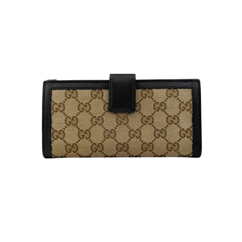 Gucci Beige/Brown GG Canvas and Leather Wallet