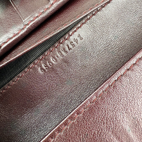 Gucci Lovely Brown Canvas Leather Long Wallet