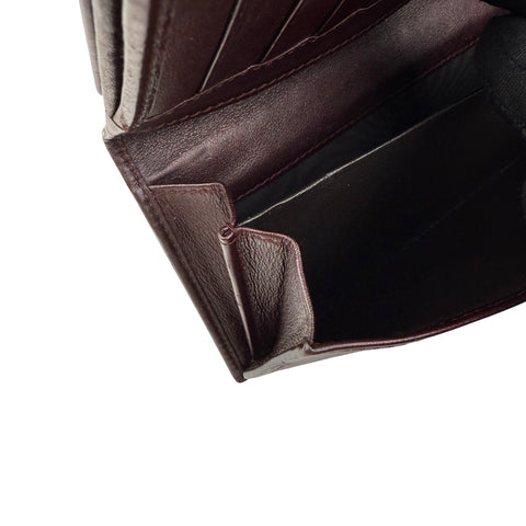 Gucci Lovely Brown Canvas Leather Long Wallet