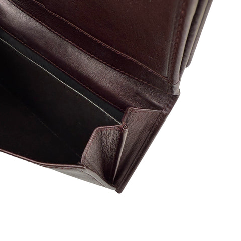 Gucci Lovely Brown Canvas Leather Long Wallet