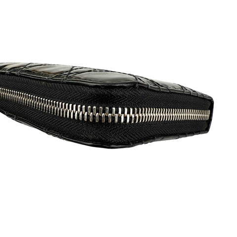 Dior Cannage Patent Lady Dior Wallet Black