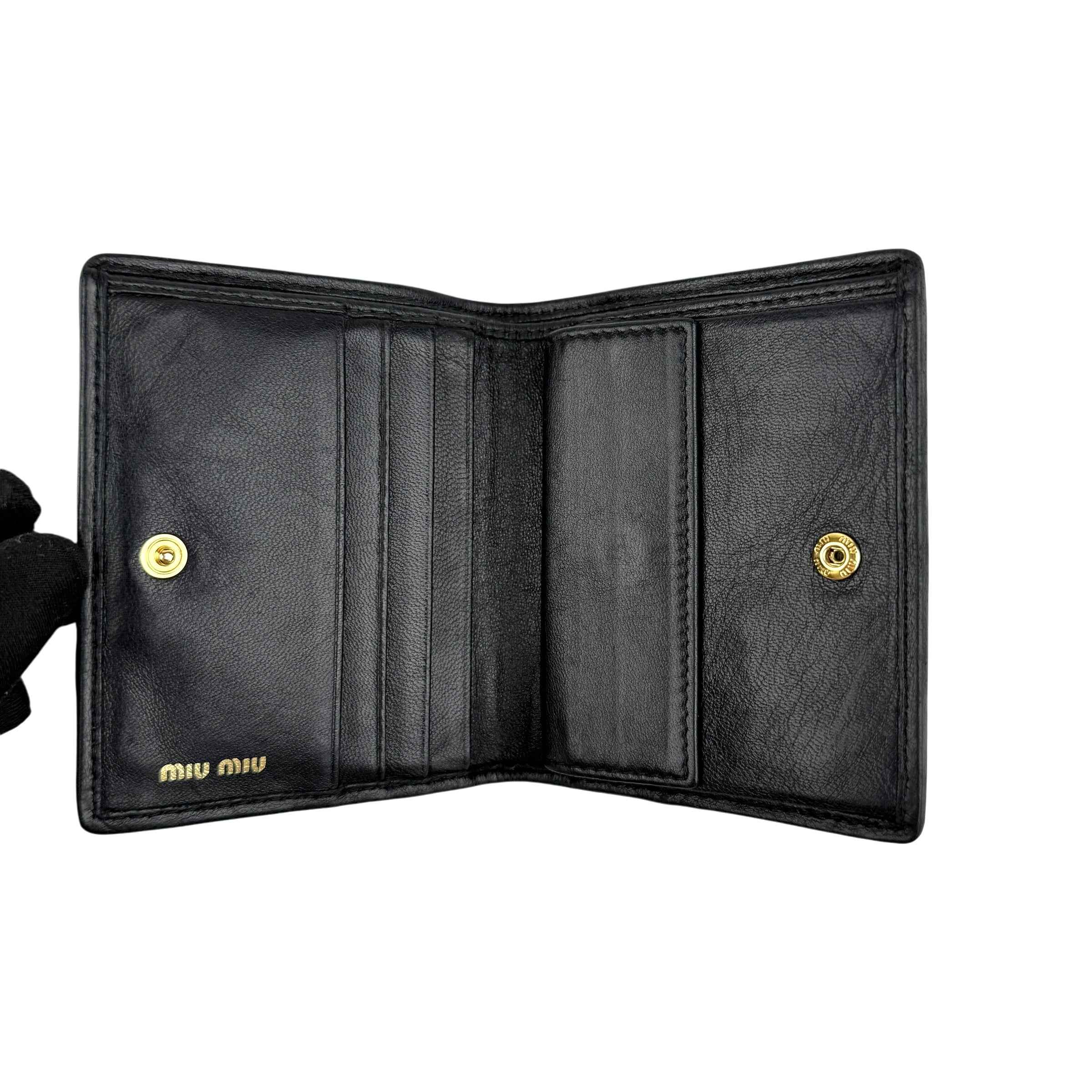 Miu Miu Small matelassé nappa leather wallet