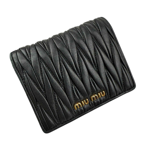 Miu Miu Small matelassé nappa leather wallet