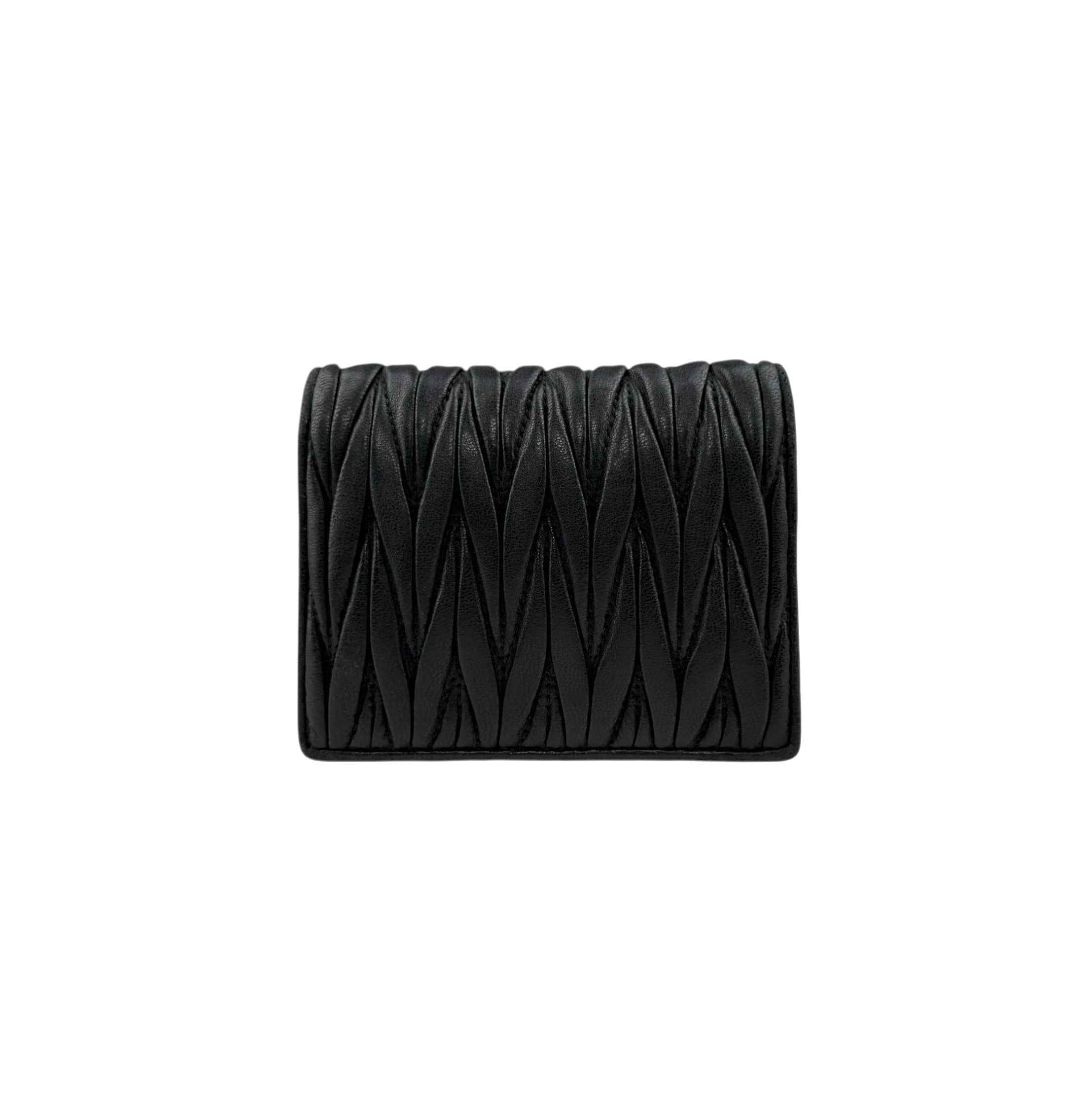 Miu Miu Small matelassé nappa leather wallet