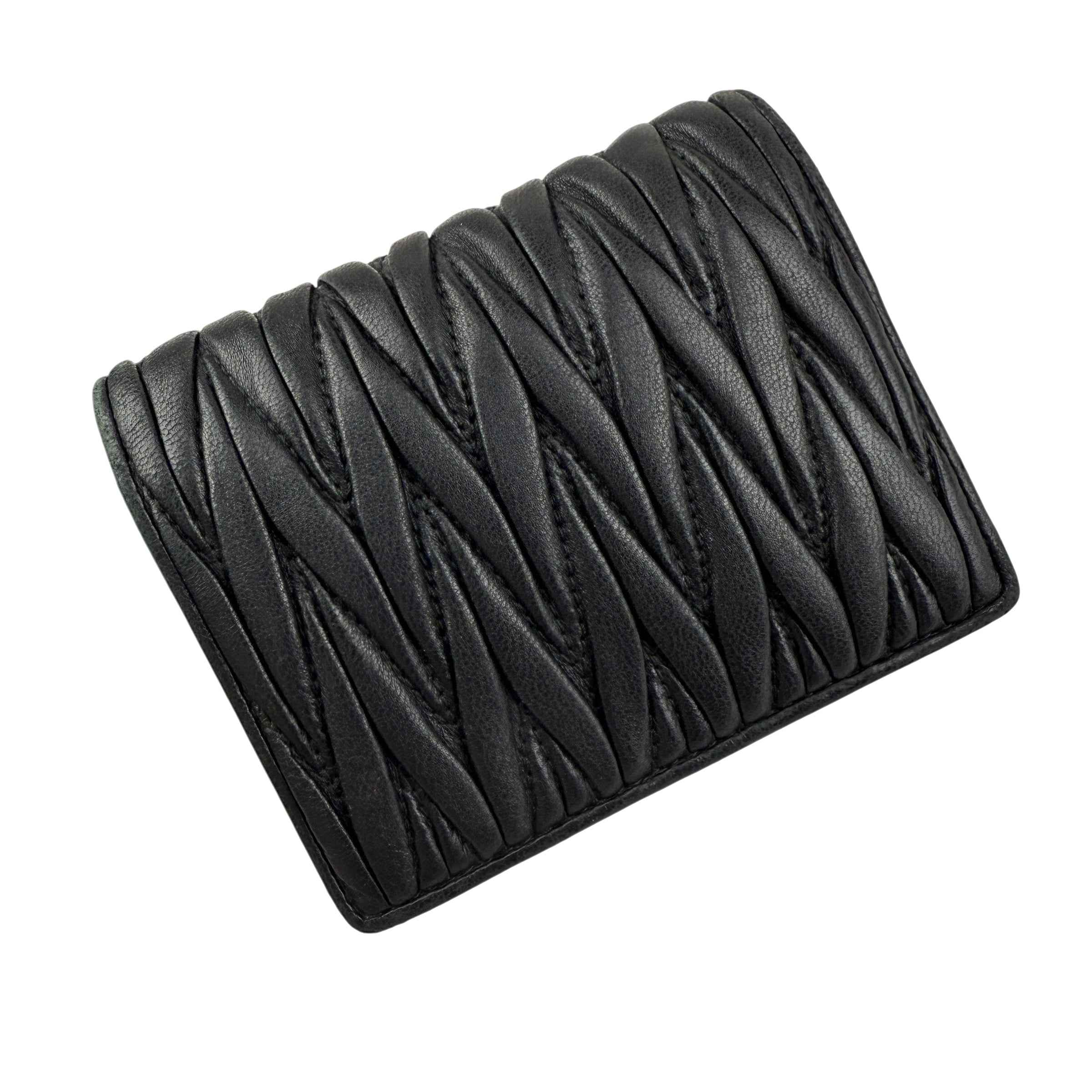 Miu Miu Small matelassé nappa leather wallet