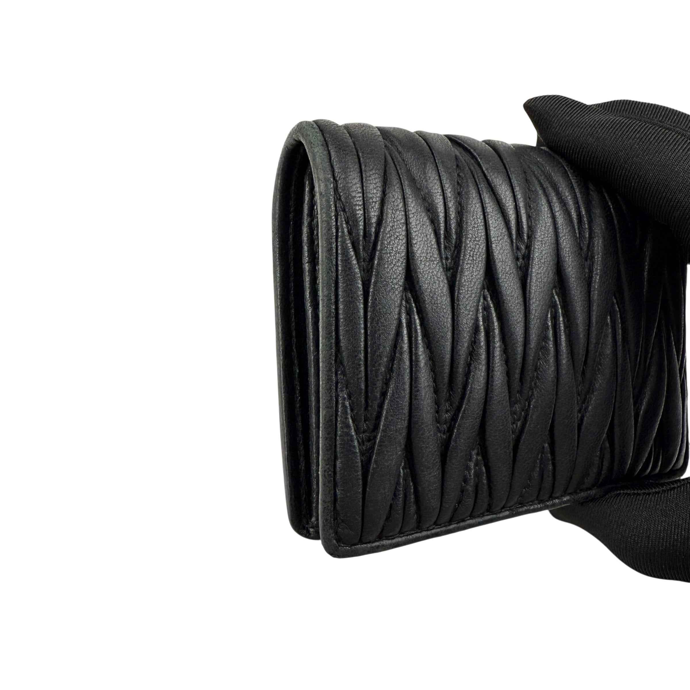 Miu Miu Small matelassé nappa leather wallet