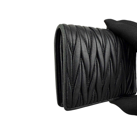 Miu Miu Small matelassé nappa leather wallet