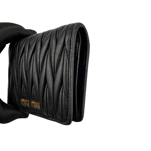 Miu Miu Small matelassé nappa leather wallet