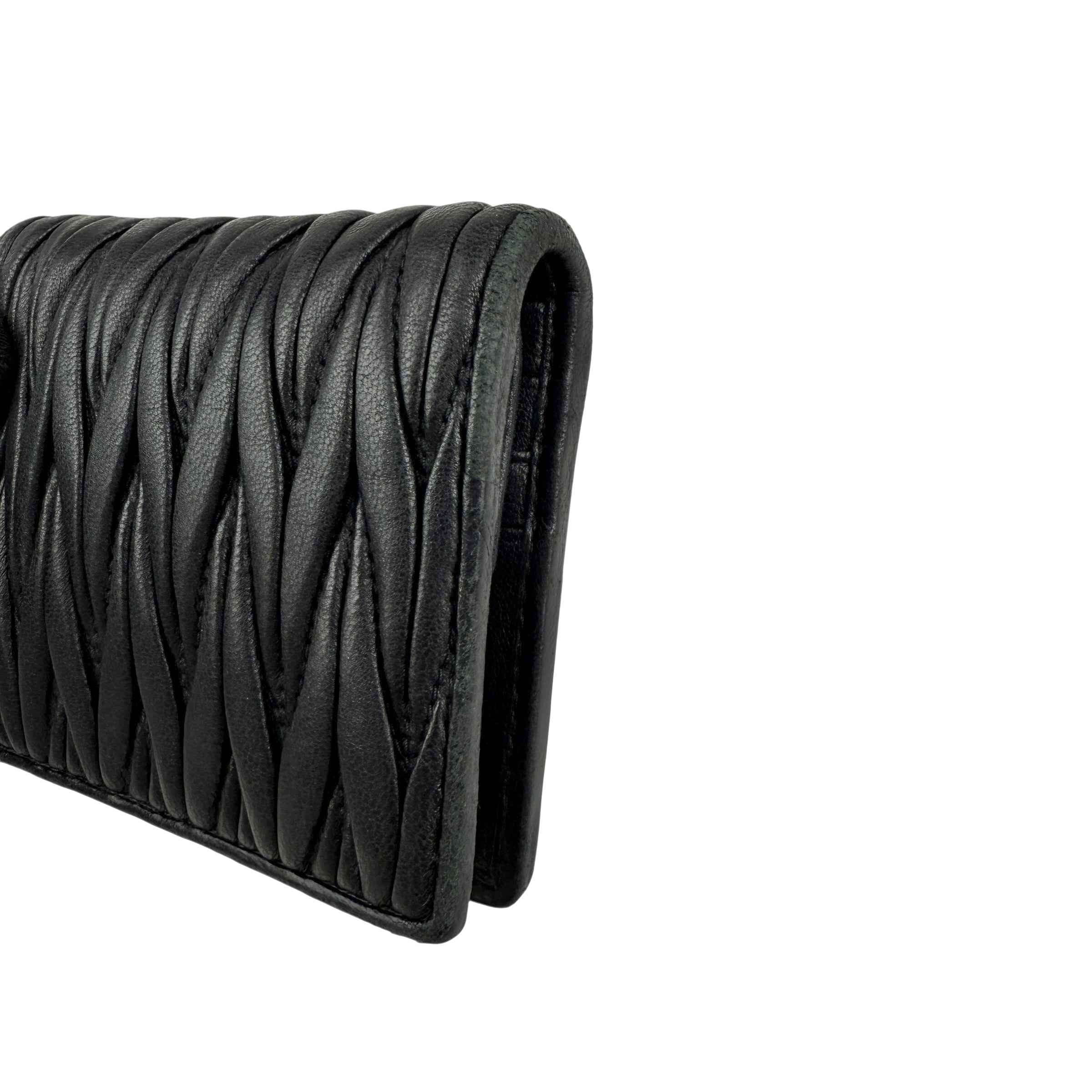 Miu Miu Small matelassé nappa leather wallet