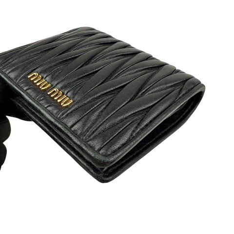 Miu Miu Small matelassé nappa leather wallet