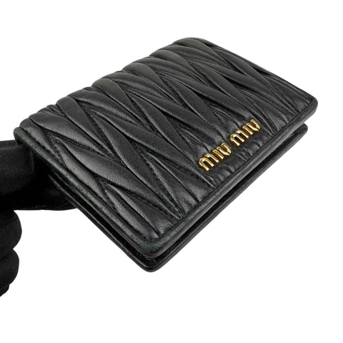 Miu Miu Small matelassé nappa leather wallet
