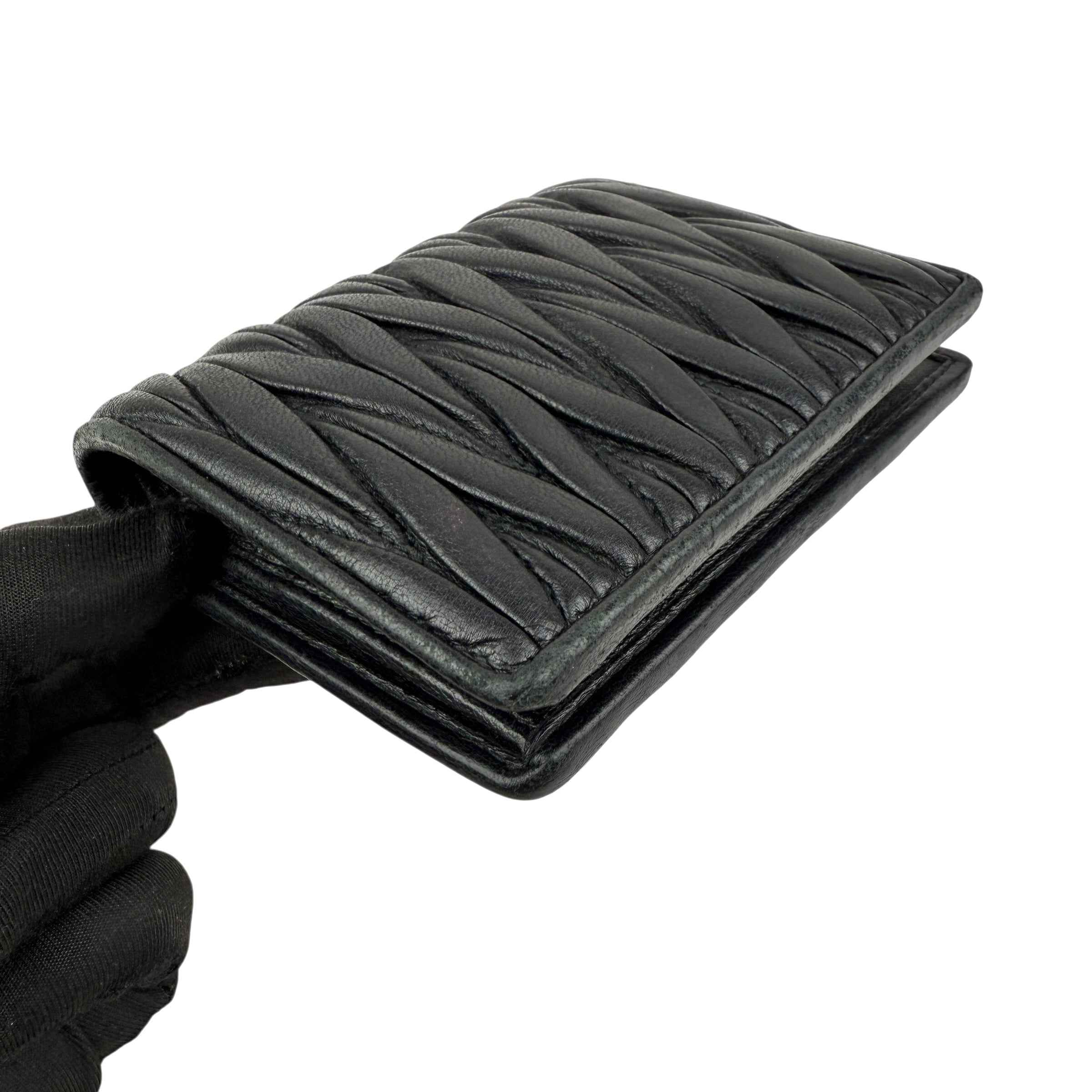 Miu Miu Small matelassé nappa leather wallet