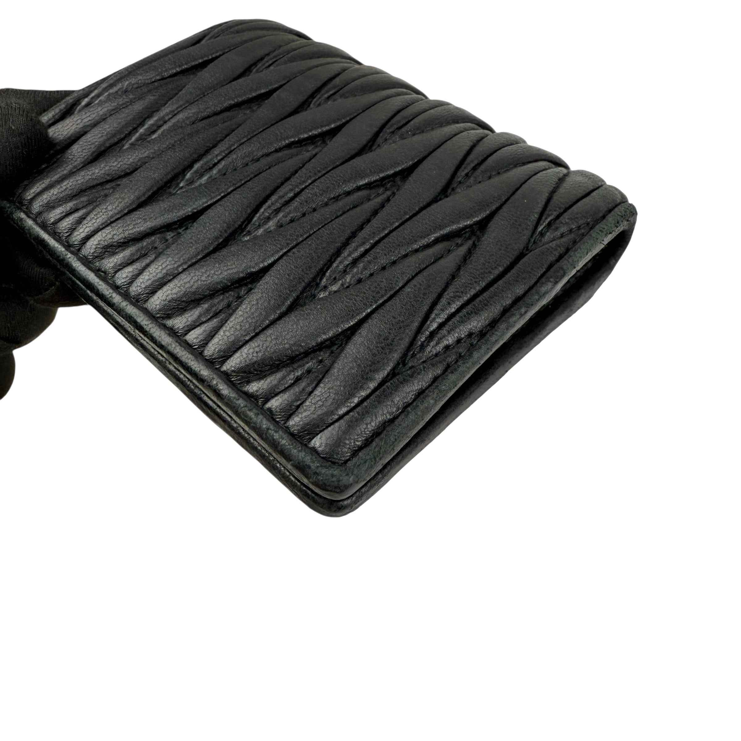 Miu Miu Small matelassé nappa leather wallet