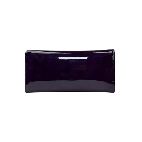 Pre-owned Miu Miu Patent leather wallet back view