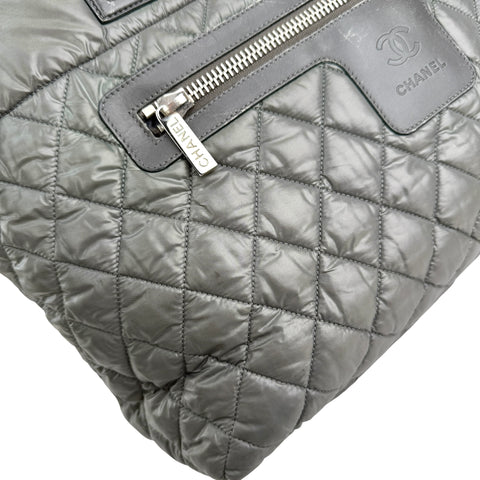 Chanel Coco Cocoon Nylon Khaki Tote Bag