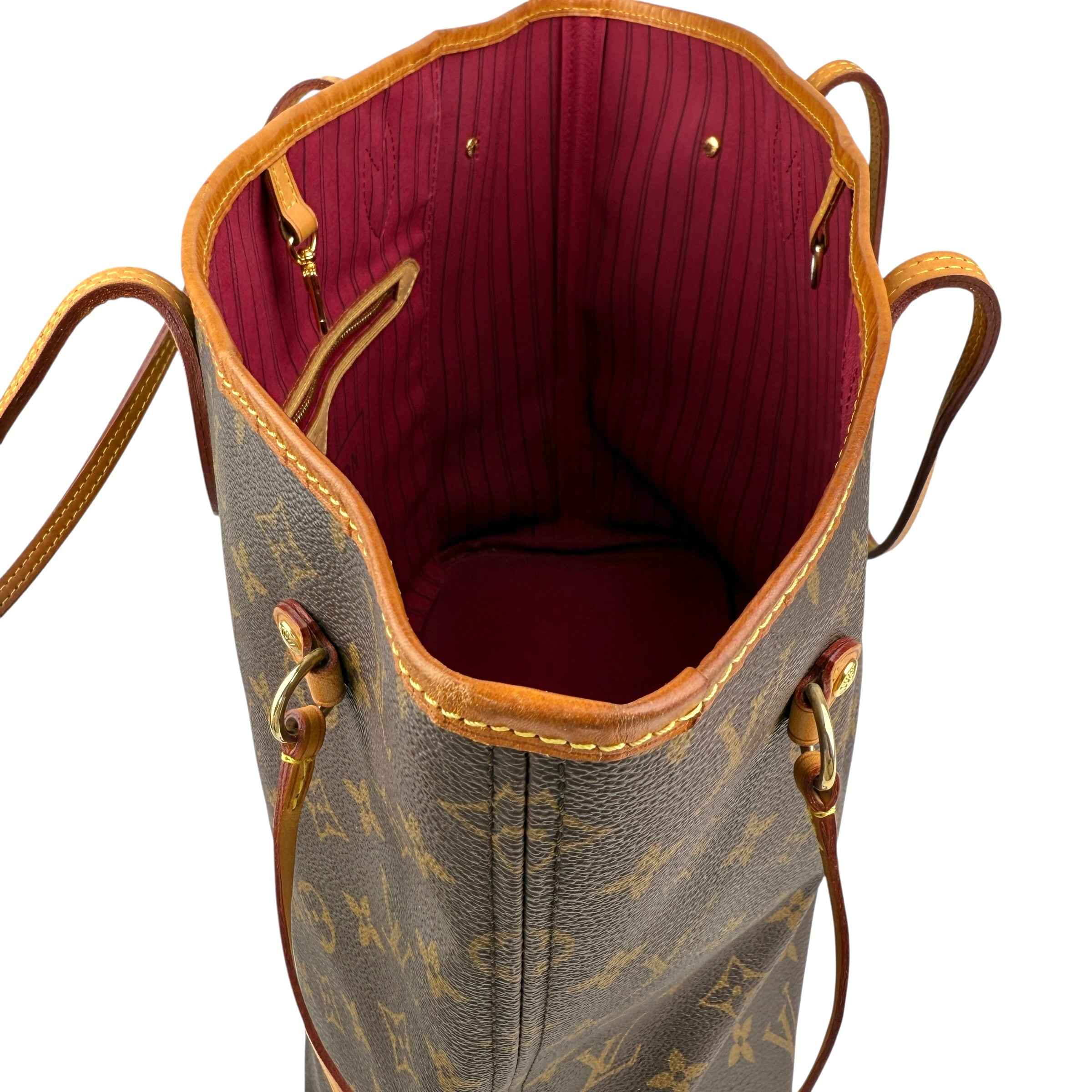 Louis Vuitton Neverfull Tote MM Brown Canvas Monogram
