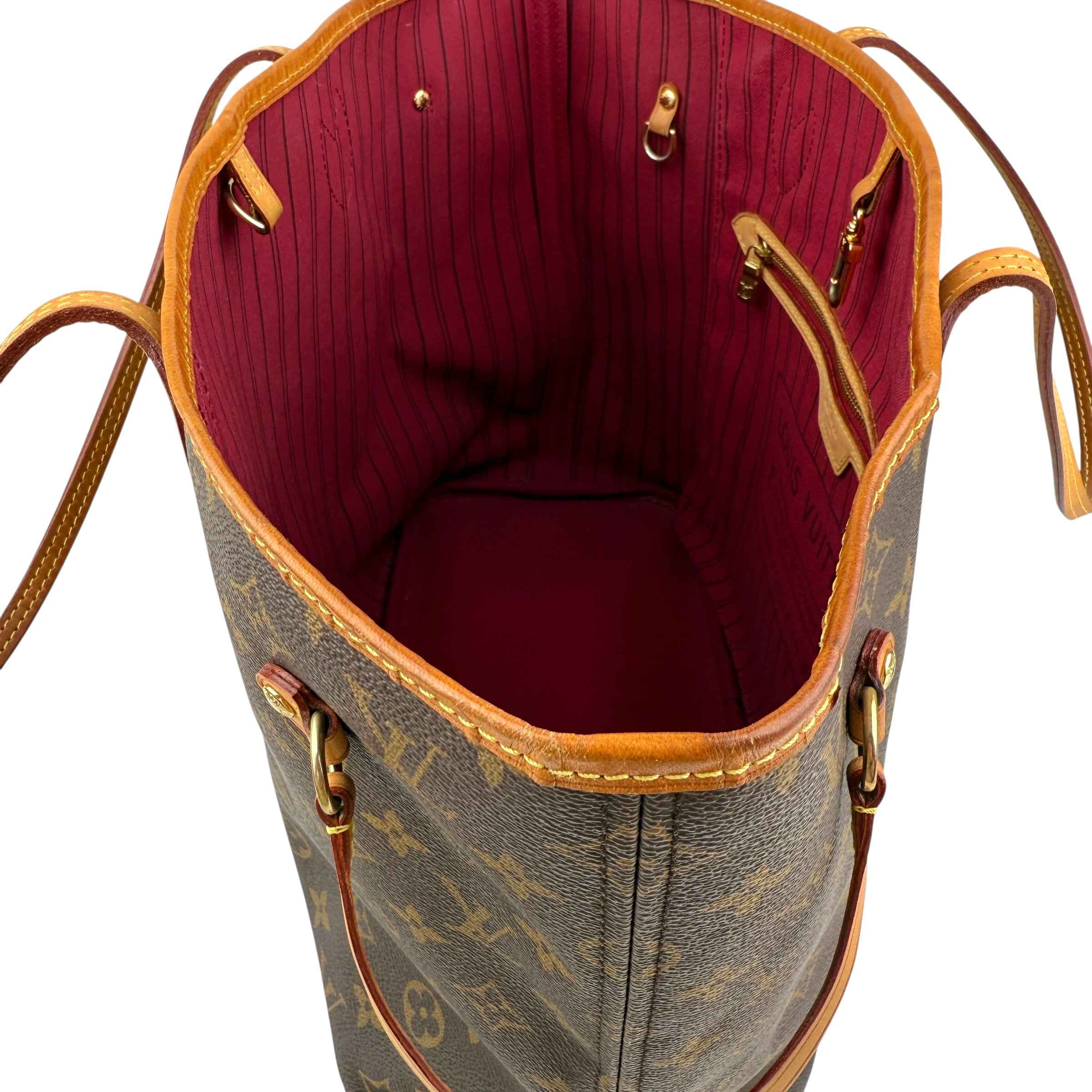 Louis Vuitton Neverfull Tote MM Brown Canvas Monogram