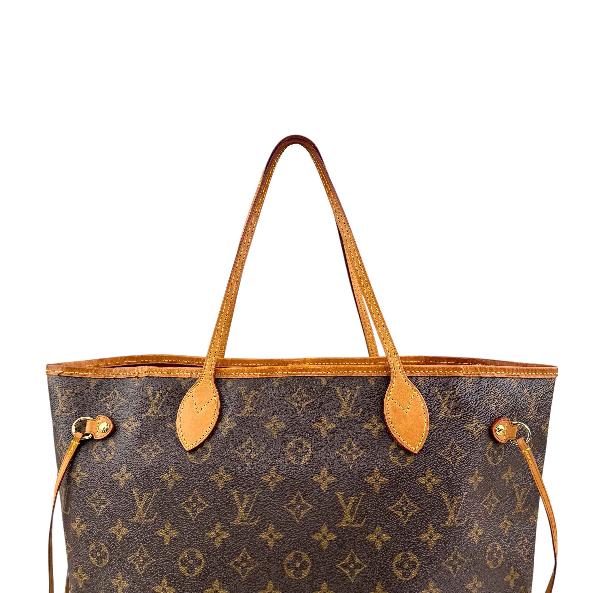 Louis Vuitton Neverfull Tote MM Brown Canvas Monogram