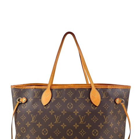 Louis Vuitton Neverfull Tote MM Brown Canvas Monogram
