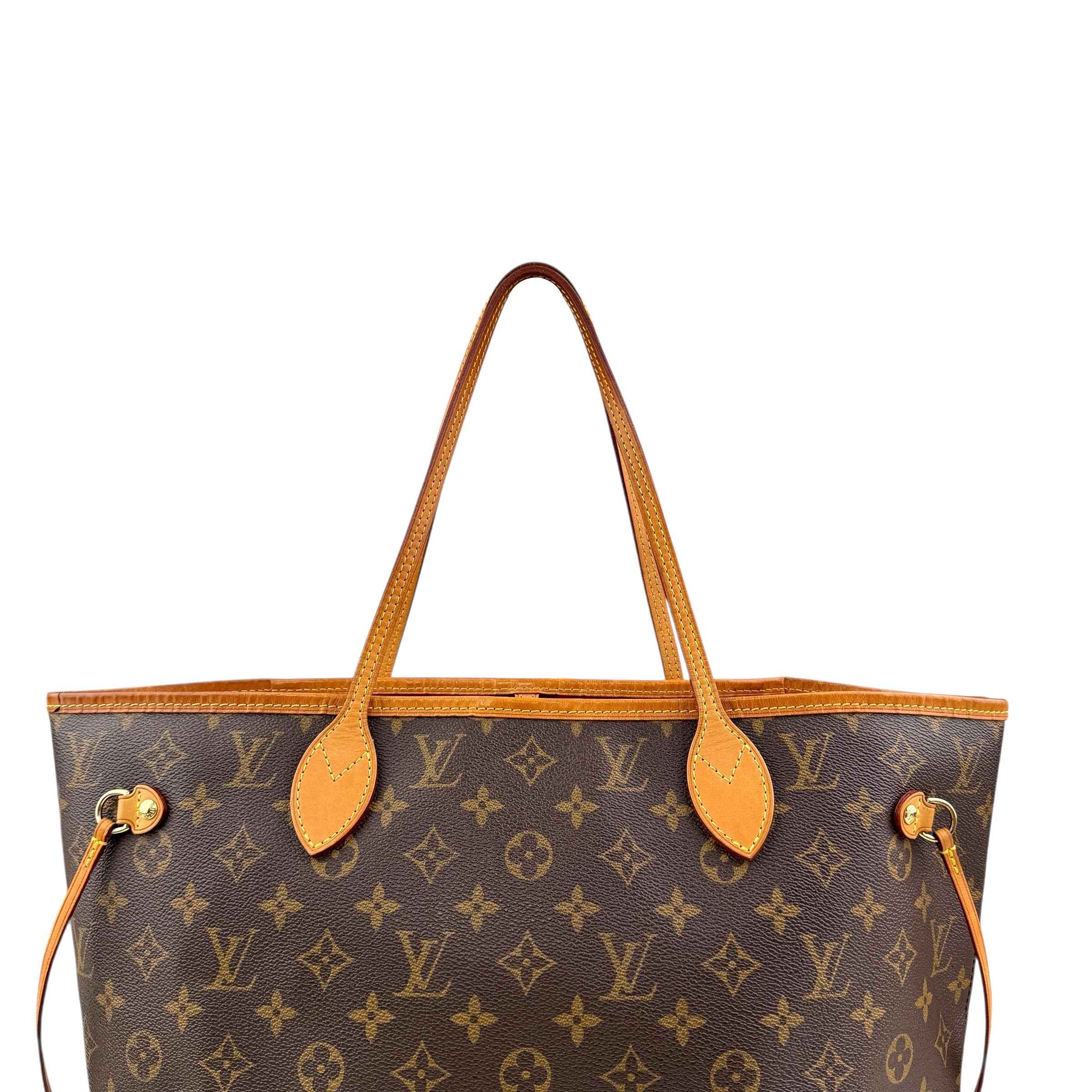 Louis Vuitton Neverfull Tote MM Brown Canvas Monogram