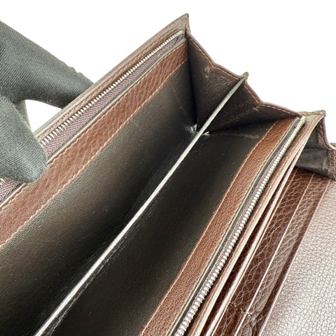 Pre-owned Gucci Horsebit 1955 Leather/Cloth Wallet wallet