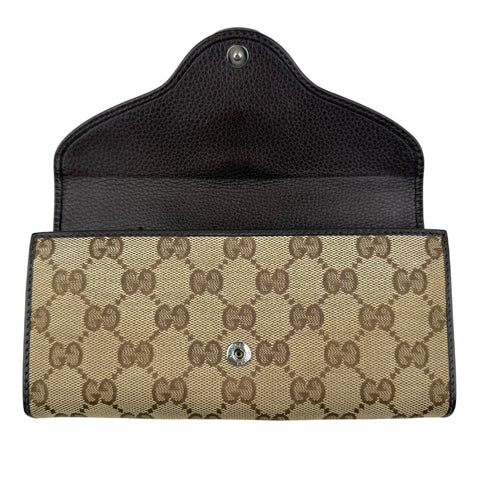 Pre-owned Gucci Horsebit 1955 Leather/Cloth Wallet wallet