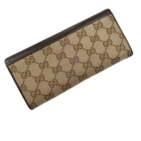 Pre-owned Gucci Horsebit 1955 Leather/Cloth Wallet wallet