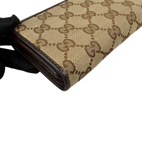 Pre-owned Gucci Horsebit 1955 Leather/Cloth Wallet wallet