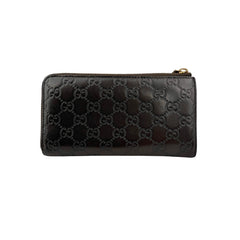 Pre-owned Gucci ssima Zip Around Wallet wallet back view