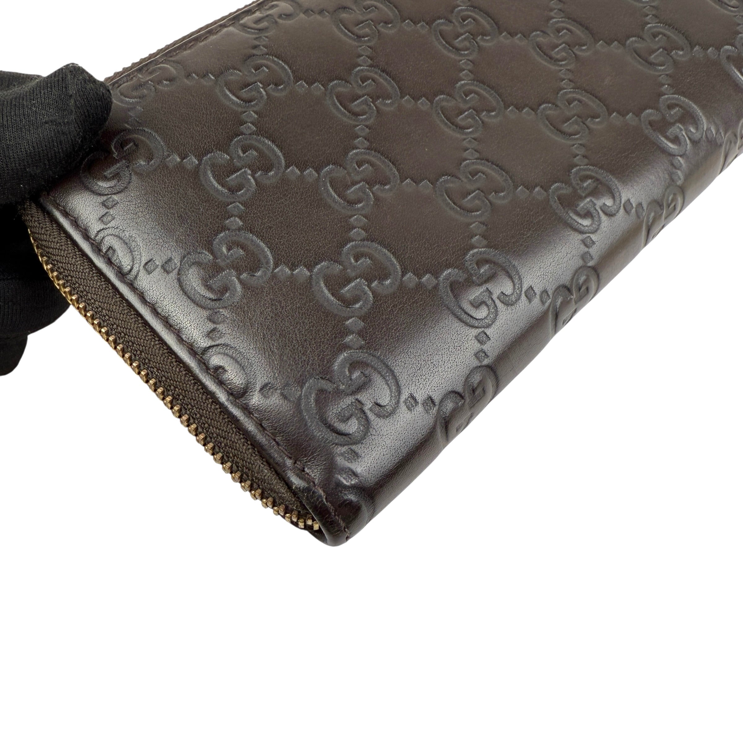 Pre-owned Gucci ssima Zip Around Wallet wallet