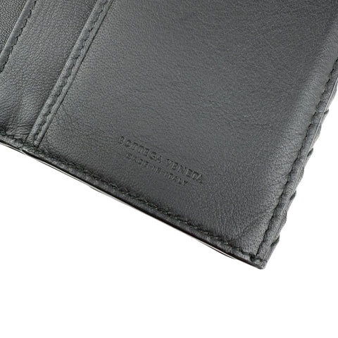 Pre-owned Bottega Veneta Black Intrecciato Woven Nappa Leather Continental Wallet wallet