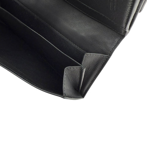 Pre-owned Bottega Veneta Black Intrecciato Woven Nappa Leather Continental Wallet wallet