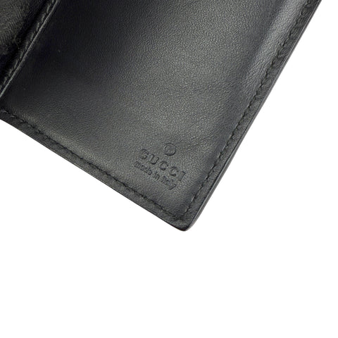Pre-owned Gucci Black Canvas GG Supreme Web Zip Around Wallet wallet