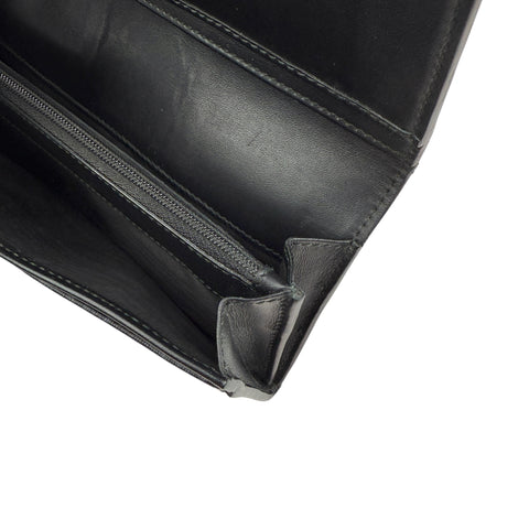 Pre-owned Gucci Black Canvas GG Supreme Web Zip Around Wallet wallet