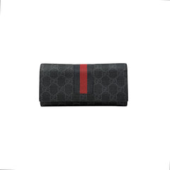Pre-owned Gucci Black Canvas GG Supreme Web Zip Around Wallet wallet main image
