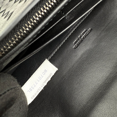 Pre-owned Bottega Veneta Black Intrecciato Woven Nappa Leather Continental Wallet wallet