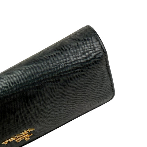 Pre-owned Prada Brand-plaque large saffiano leather wallet wallet