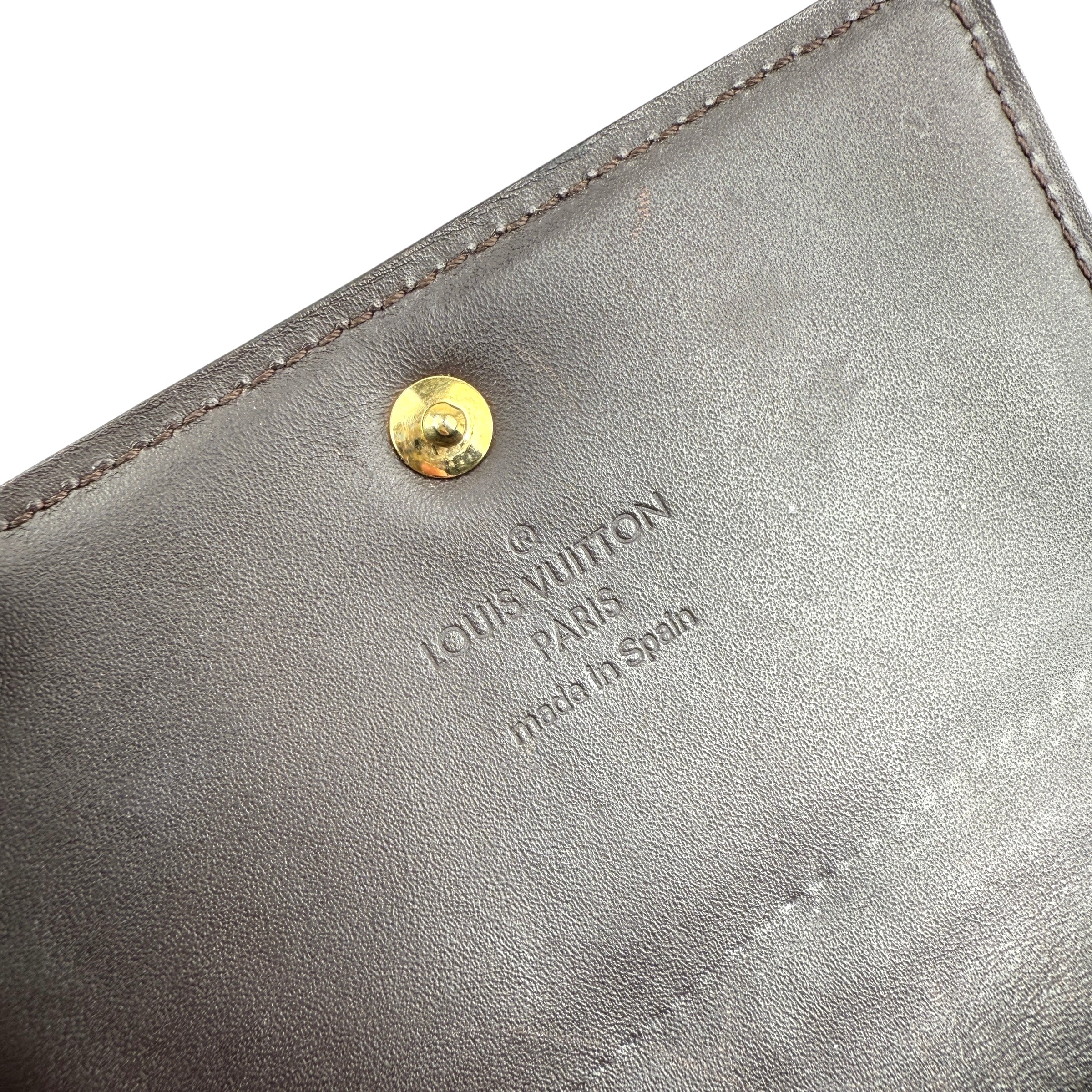 Pre-owned Louis Vuitton Amarante Monogram Vernis Card Holder